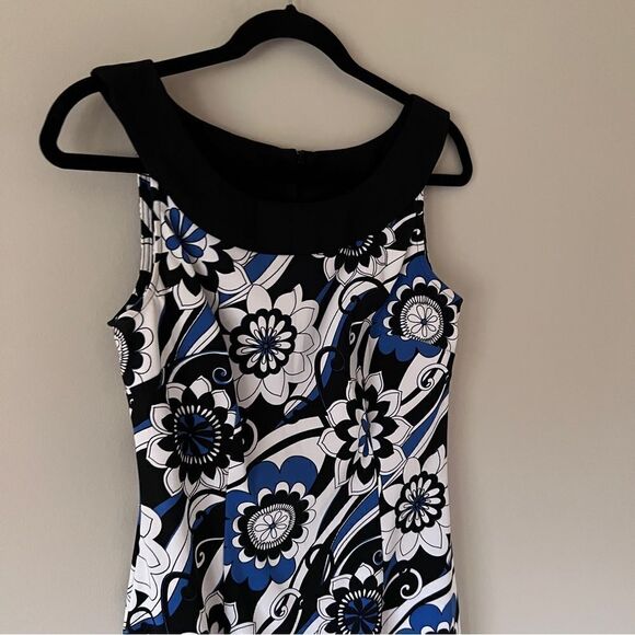 Dress Barn Sleeveless Floral Sheath Dress Size 4 - Picture 4 of 8